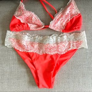 Beach Bunny Lace Swim Suit - Size Small